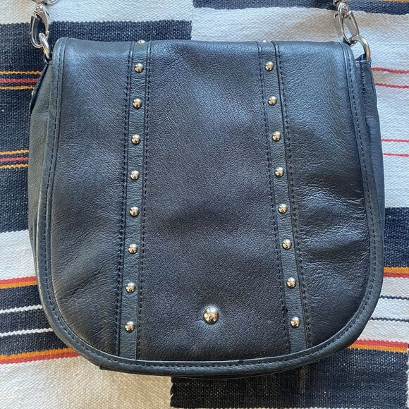 Gun Tote’n Mama Leather Studded Concealed Carry Bag Purse. Crossbody. Excellent! - Picture 3 of 16